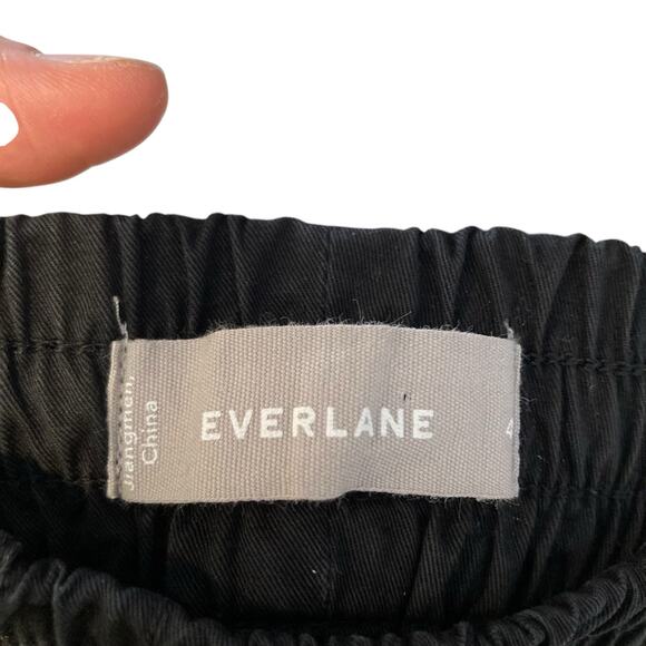 Everlane Black Cotton Elastic Waist Loungewear Loose Fit Curvy Pants Size 4 - Picture 7 of 16